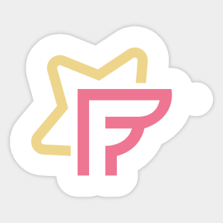 Star letter F vector logo sticker design. Creative initial letter F with star logo template sticker design vector. Sticker